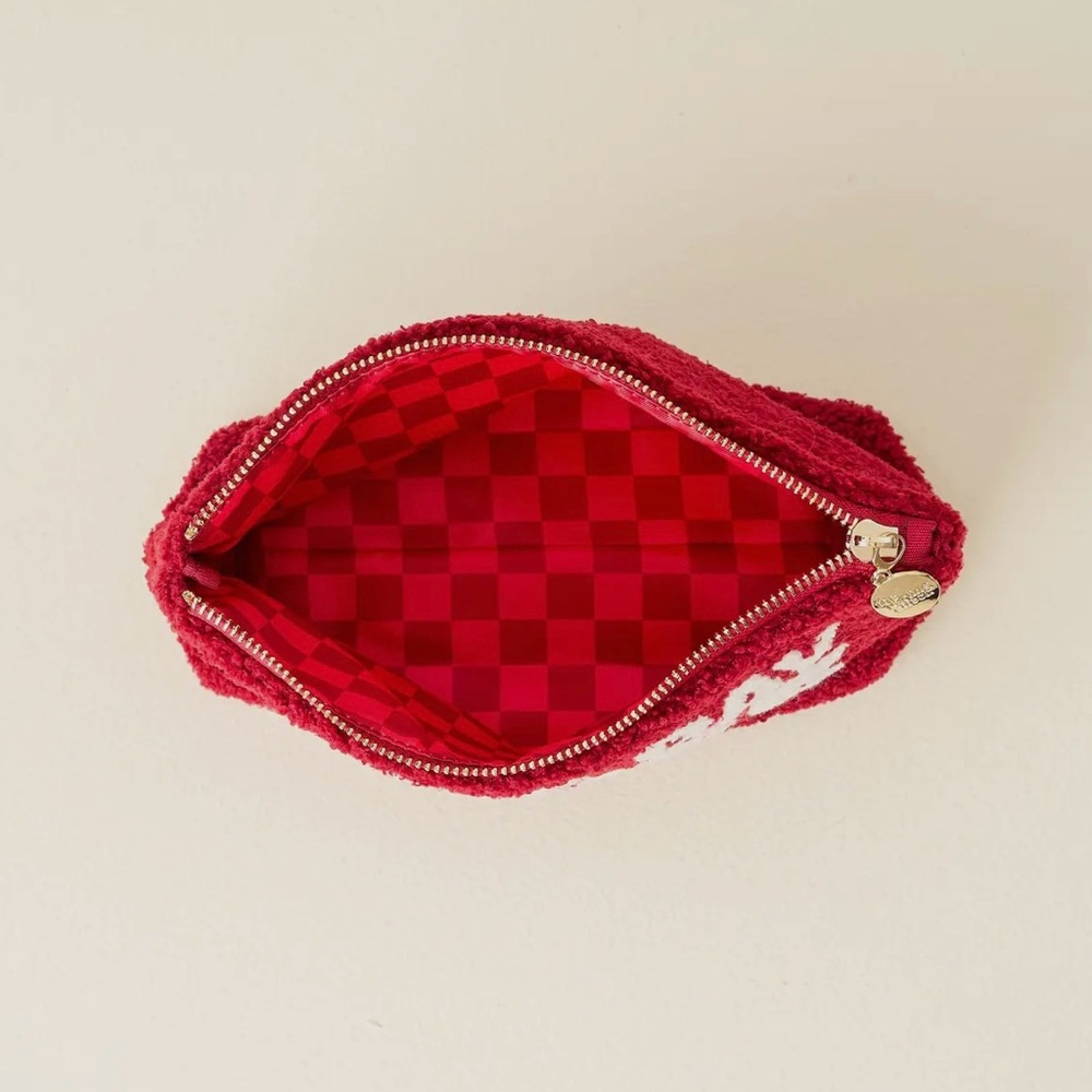 NWT Burgundy Teddy Game Day Pouch - Picture 2 of 2